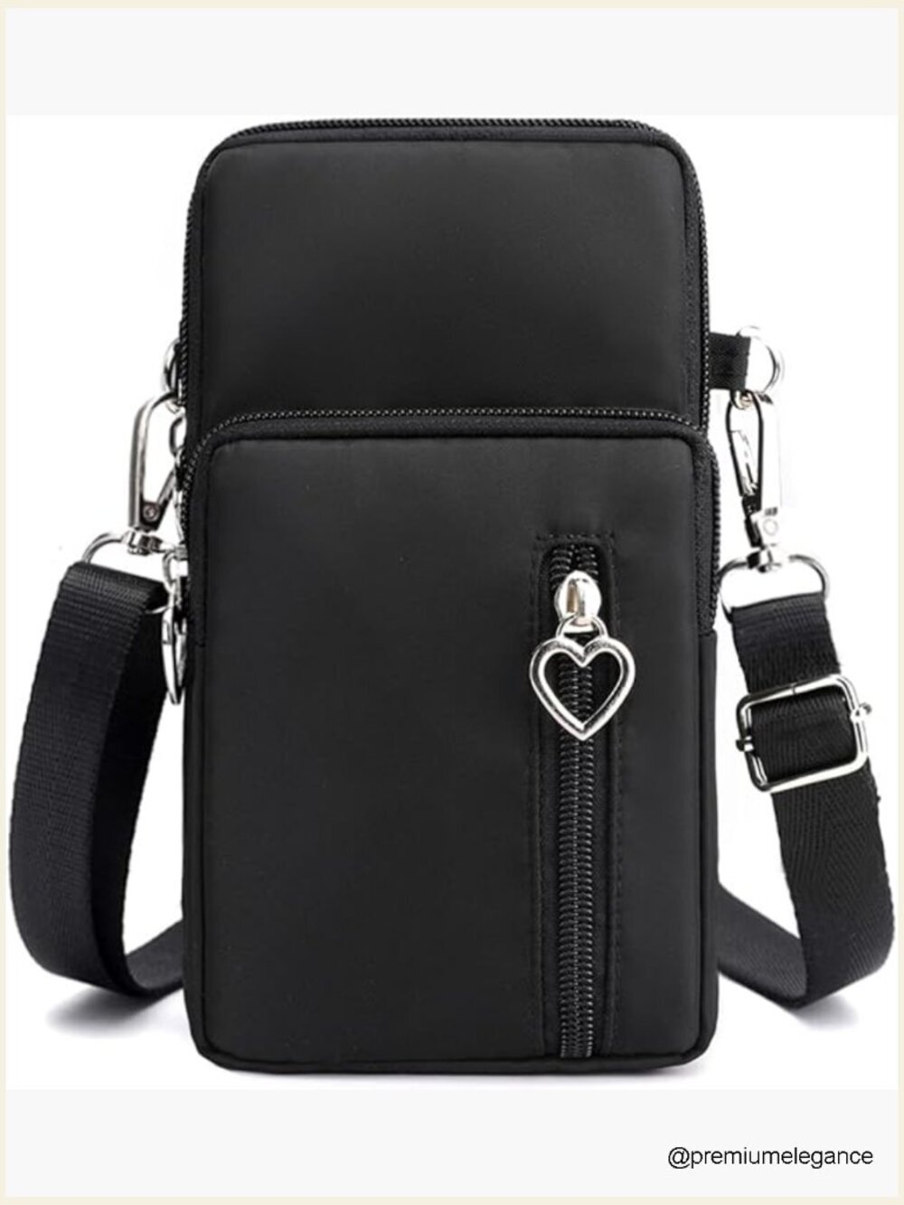 Mini Crossbody Bag with Detachable Strap Water Resistant Nylon
